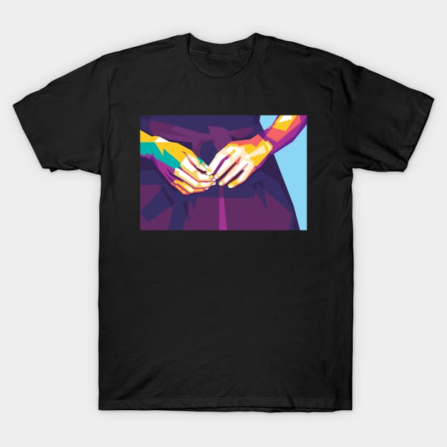 pop art lady's hands T-Shirt by Rizkydwi